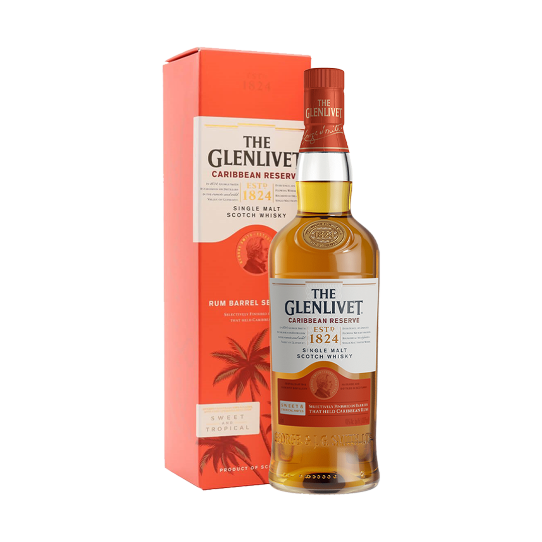 GLENLIVET CARIBBEAN RESERVE 40% 750ml GB - Premier Cru Retail Stores