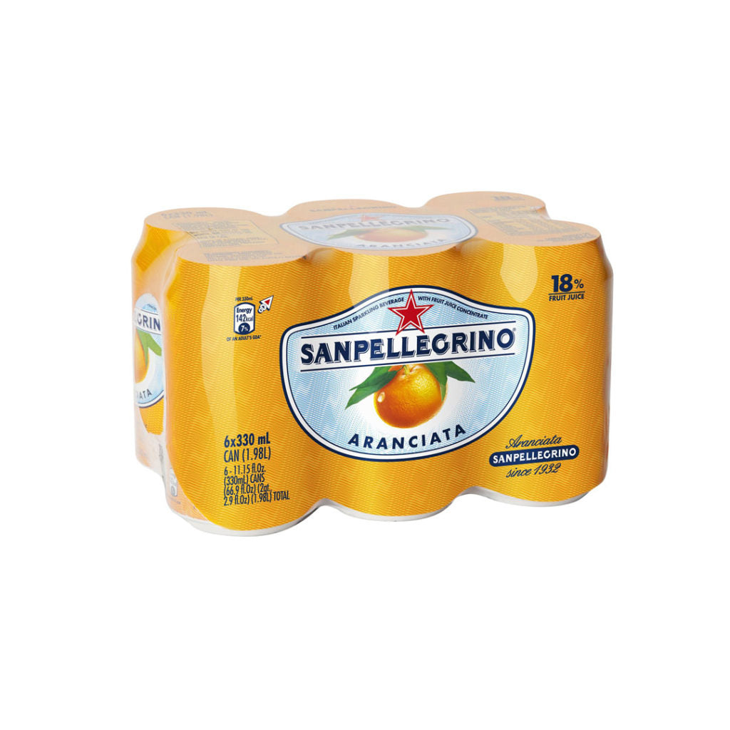 SAN PELLEGRINO ARANCIATA CAN 330ml - Premier Cru Retail Stores