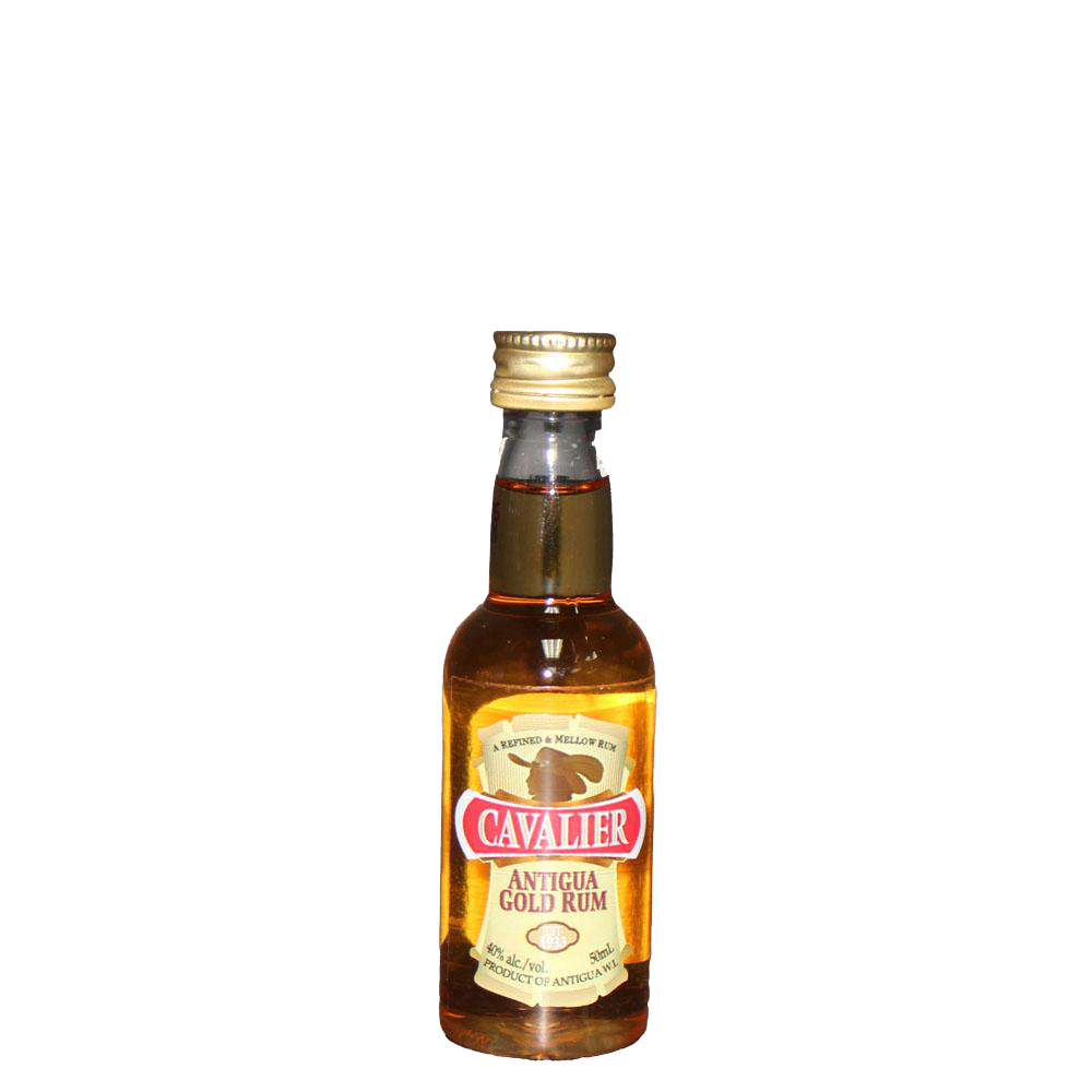 CAVALIER ANTIGUA RUM GOLD (PET) 50ml - Premier Cru Retail Stores