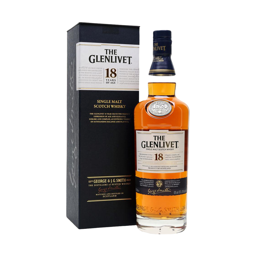 THE GLENLIVET 18YR SINGLE MALT SCOTCH 750ml - Premier Cru Retail Stores