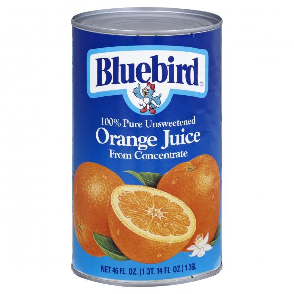 BLUEBIRD ORANGE JUICE CAN 46oz - Premier Cru Retail Stores